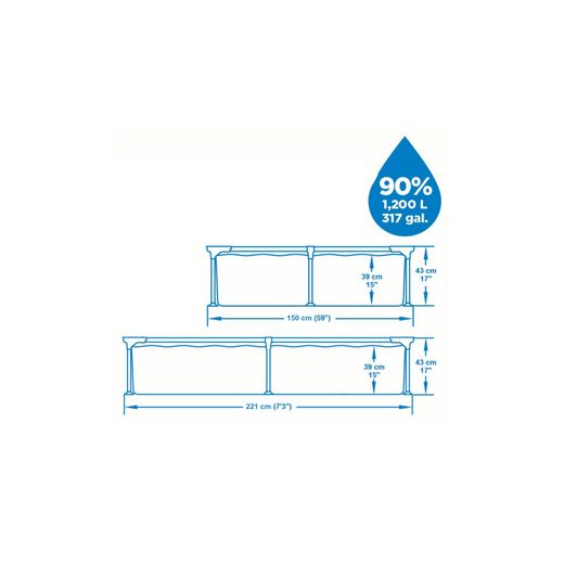 Piscine Démontable Tubulaire Enfant Bestway Steel Pro 221x150x43 cm