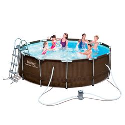 Piscine Démontable Tubulaire Rond Bestway Power Steel 427x122 cm avec Filtre