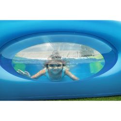 Piscine Gonflable Autoportante Enfant Bestway 168x56 cm Fenêtres Latérales Bleu et Vert