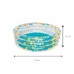 Piscine Gonflable Autoportante Enfant Bestway 170×53 cm Design Tropical