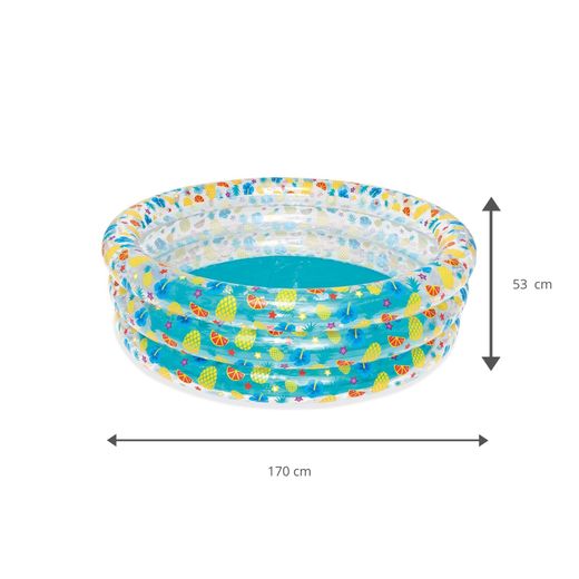 Piscine Gonflable Autoportante Enfant Bestway 170×53 cm Design Tropical