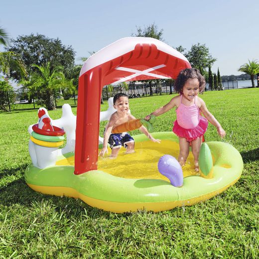 Piscine gonflable autoportante pour enfants Bestway 175x147x102 cm, design ferme