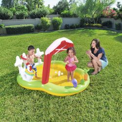 Piscine gonflable autoportante pour enfants Bestway 175x147x102 cm, design ferme