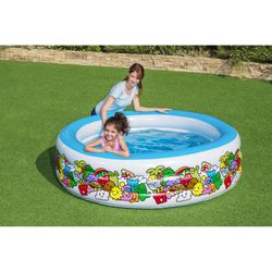 Piscine Gonflable Autoportante Enfant Bestway 193x53 cm Design Animaux Colorés