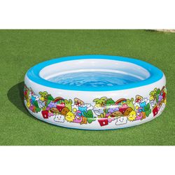 Piscine Gonflable Autoportante Enfant Bestway 193x53 cm Design Animaux Colorés