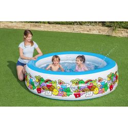 Piscine Gonflable Autoportante Enfant Bestway 193x53 cm Design Animaux Colorés