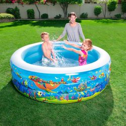 Piscina Gonfiabile Autoportante per Bambini Bestway 196x53 cm Design Play Acquario