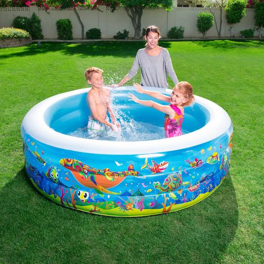 Piscina Gonfiabile Autoportante per Bambini Bestway 196x53 cm Design Play Acquario