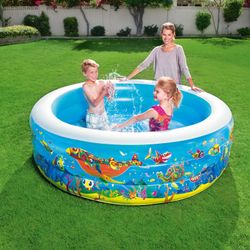 Piscina Gonfiabile Autoportante per Bambini Bestway 196x53 cm Design Play Acquario