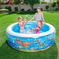 Piscina Gonfiabile Autoportante per Bambini Bestway 196x53 cm Design Play Acquario