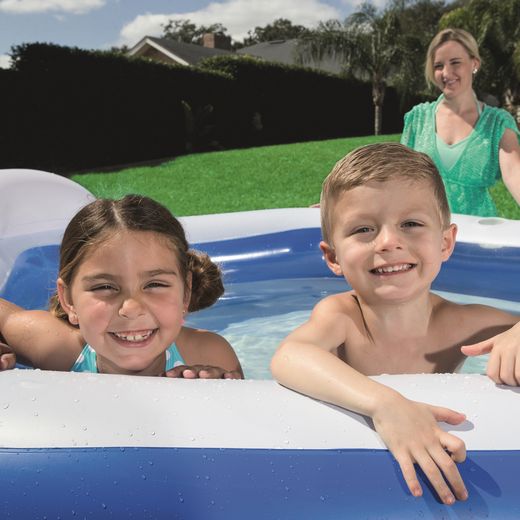 Piscina Gonfiabile Autoportante per Bambini Bestway 213x206x69 cm con Cuscini e Portabevande