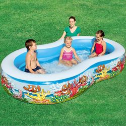 Piscine Gonflable Autoportante Enfant Bestway 262x157x46 cm Fond Marin