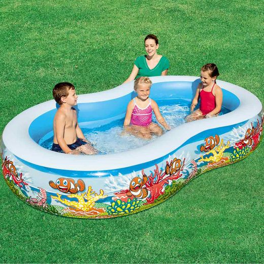 Piscine Gonflable Autoportante Enfant Bestway 262x157x46 cm Fond Marin