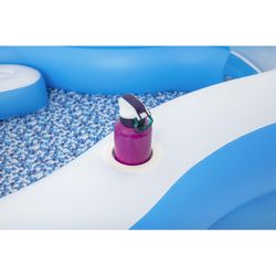 Piscina Gonfiabile Autoportante per Bambini Bestway 270x198x51 cm con Sedili e Portabevande