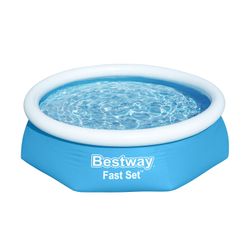Piscine Gonflable Autoportante Enfant Bestway Fast Set 244x61 cm avec Filtre à Cartouche