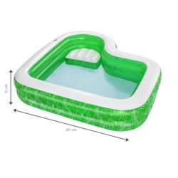 Piscina Gonfiabile Autoportante per Bambini Bestway Tropical Paradise 231x231x51 cm con Sedile e