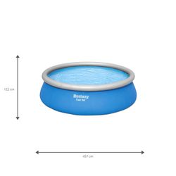 Aufblasbarer Swimmingpool Fast Set Bestway 457x122 cm mit Kartuschenfilter