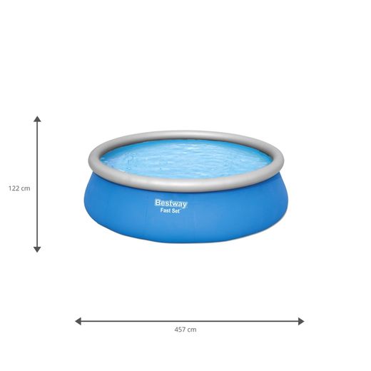 Aufblasbarer Swimmingpool Fast Set Bestway 457x122 cm mit Kartuschenfilter