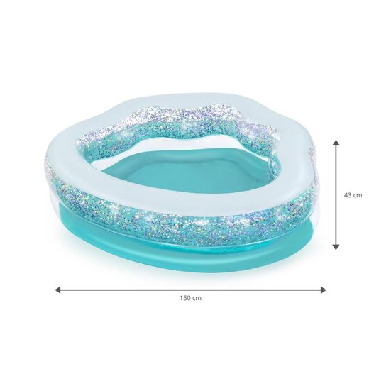 Piscina inflável infantil Bestway 150x127x43 cm design glitter