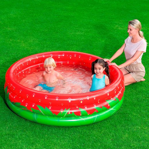 Piscina Gonfiabile per Bambini Bestway 160x38 cm Design Fragola Autoportante