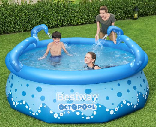 Piscine Gonflable Enfant Bestway OctoPool 274x76 cm avec Tentacules et Pulvérisateurs