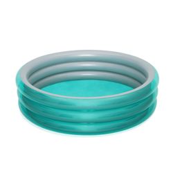 Piscine Gonflable Enfant Bestway Play Pool 201x53 cm avec 3 Anneaux Métalliques Bleu