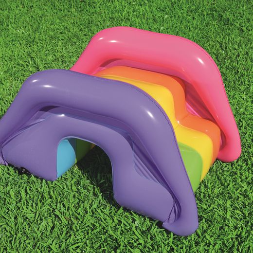 Piscine Gonflable Enfant Bestway Sunnyland Splash Play avec Toboggan et Palmier 262x157x46 cm