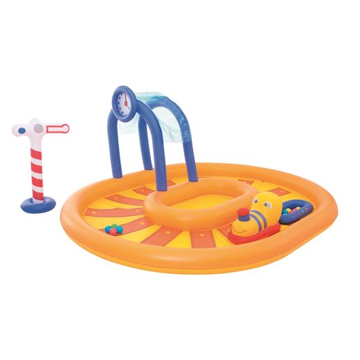 Piscine Gonflable Enfant Bestway Train 285x224x119 cm avec 10 Balles et Tunnel