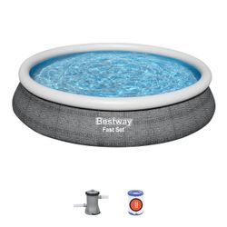 Piscine Gonflable Rond Bestway Fast Set 457x84 cm avec Filtre à Cartouche
