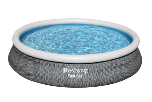 Piscine Gonflable Rond Bestway Fast Set 457x84 cm avec Filtre à Cartouche