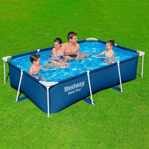 Piscina retangular Bestway Steel Pro aço 259x170x61 cm 2300L sem filtro