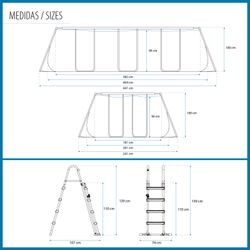 Piscina Tubolare Rettangolare Bestway Power Steel 404x201x100 cm con Filtro a Sabbia