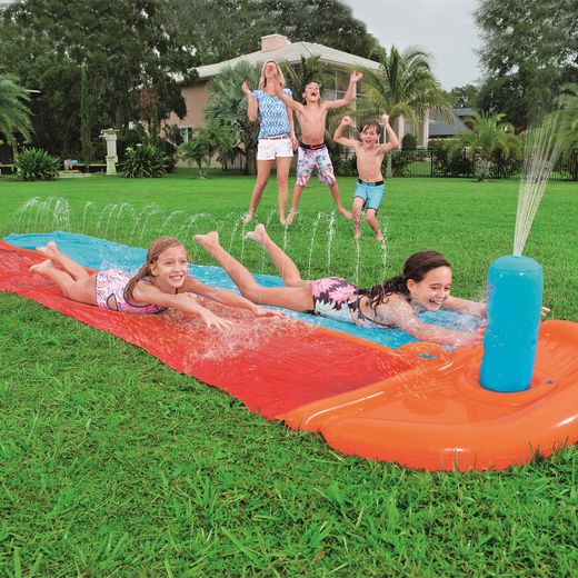 Pista deslizante inflável Bestway H2O Go! DragStrip Dupla 549 cm