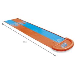 Scivolo Gonfiabile a Tre Corsie Bestway 488x207 cm per Bambini dai 3 Anni in Su