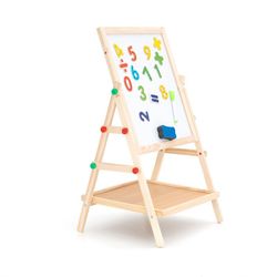 Pizarra magnética Montessori, 37 x 35 x 65 cm, de madera en natural | Colección Harvard