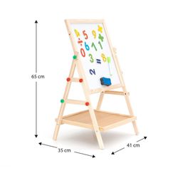 Lavagna magnetica Montessori, 37 x 35 x 65 cm, in legno naturale | Collezione Harvard