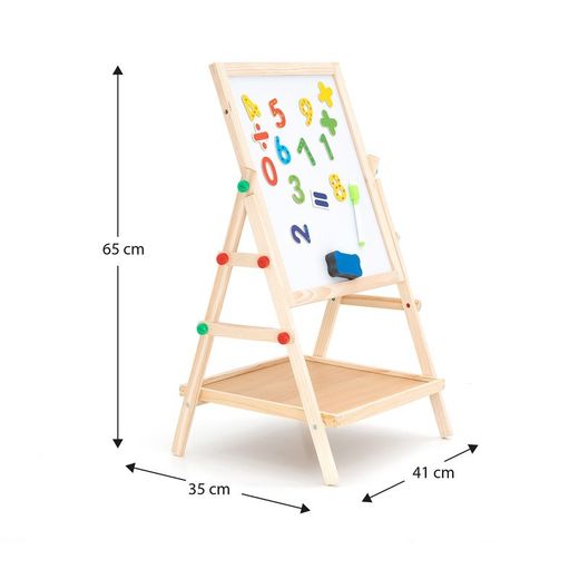 Lavagna magnetica Montessori, 37 x 35 x 65 cm, in legno naturale | Collezione Harvard