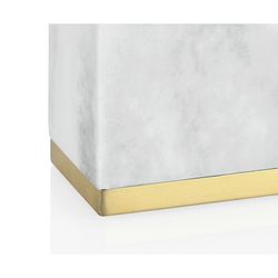 Portacepillos, 7 x 5 x 11 cm, de poliresina y metal en blanco | Colección Square