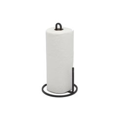 Toilettenpapierhalter, 17 x 17 x 32 cm, aus schwarzem Eisen | Kollektion Squire