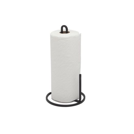Toilettenpapierhalter, 17 x 17 x 32 cm, aus schwarzem Eisen | Kollektion Squire