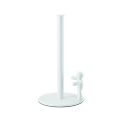 Portarrollos, 18 x 18 x 34 cm, de acero en blanco | Colección Buddy