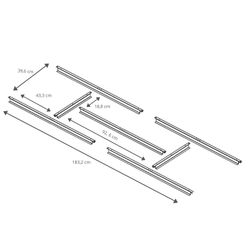 Pre-Instalación de Suelo para Casetas Metálicas Gardiun 2,4 m² (191x111 cm) en Acero Galvanizado – Estructura Resistente y Listo para Montar