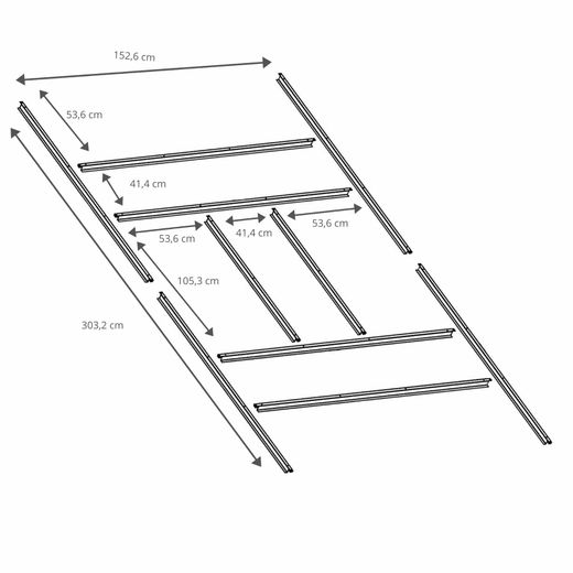 Pre-Instalación de Suelo para Casetas Metálicas Gardiun 7,74 m² (311x231 cm) en Acero Galvanizado – Estructura Resistente y Listo para Montar