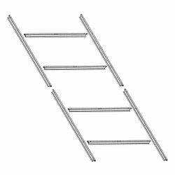 Boden-Vorbereitungs-Set für Metall-Gartenhaus 4,72 m² verzinkter Stahl Gardiun