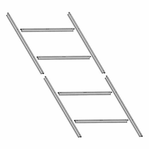 Boden-Vorbereitungs-Set für Metall-Gartenhaus 4,72 m² verzinkter Stahl Gardiun