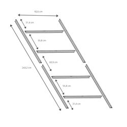 Boden-Vorbereitungs-Set für Metall-Gartenhaus 4,72 m² verzinkter Stahl Gardiun