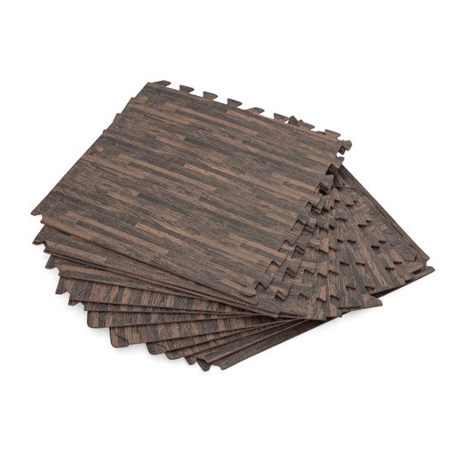 Protège-sol pour Piscine Bestway Flowclear 12 Pièces 50x50 cm Marron Effet Bois
