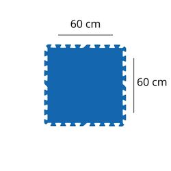 Tapis de Protection pour Piscine Démontable Kokido 8 Pièces 60x60 cm Bleu