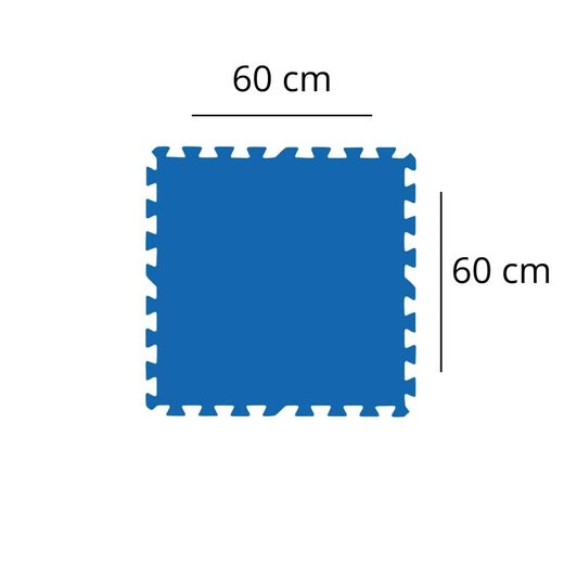 Tapis de Protection pour Piscine Démontable Kokido 8 Pièces 60x60 cm Bleu