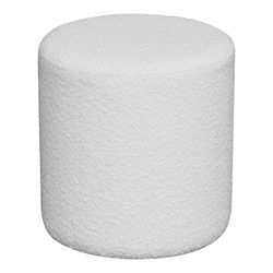 Puff, 34 x 34 x 36 cm, de tejido bouclé en blanco | Colección  Ejby